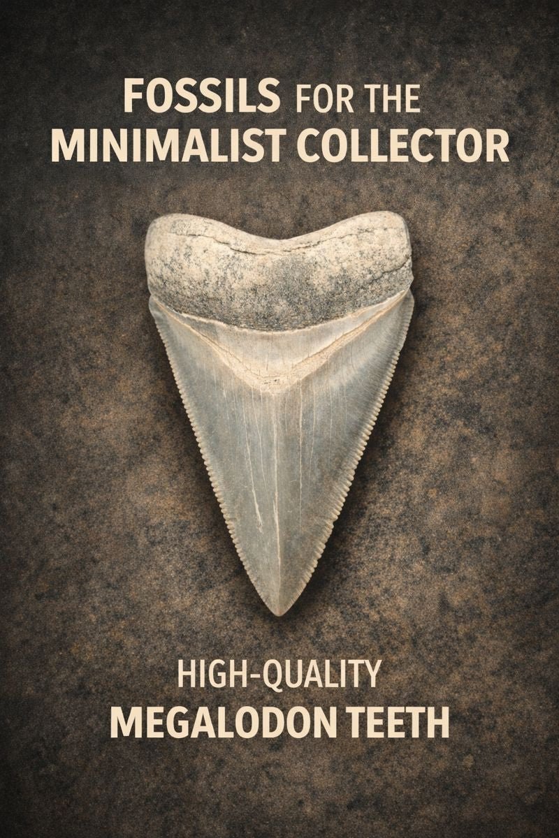 Fossils for the Minimalist Collector: Fewer Pieces, Higher-Quality Megalodon Teeth - Fossil Driven