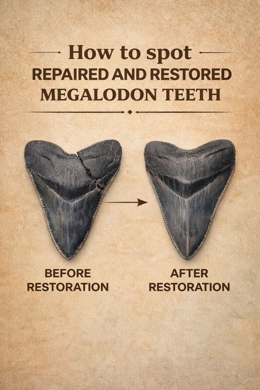 How to Identify Repaired or Restored Megalodon Teeth: A Guide - Fossil Driven