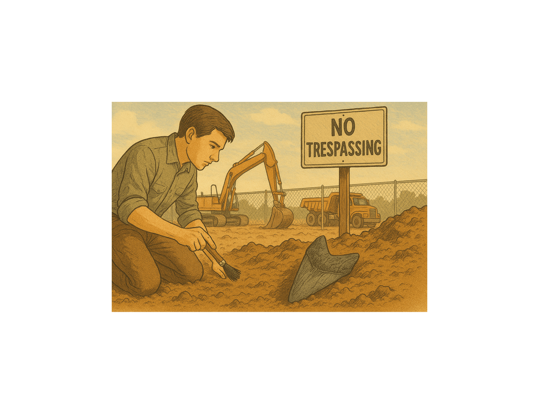 The Complications of Fossil Hunting on Private Property or Construction Sites - Fossil Driven