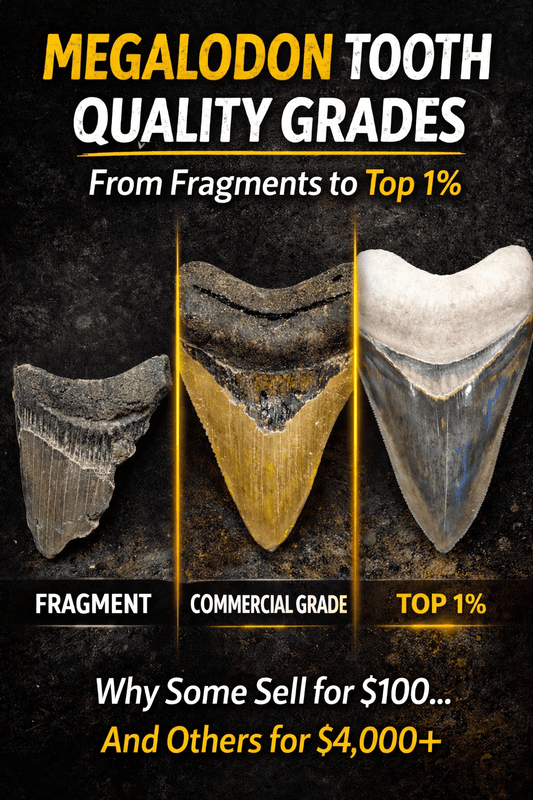 Understanding Megalodon Tooth Quality Grades: From Fragments to Top 1% Collector Pieces - Fossil Driven