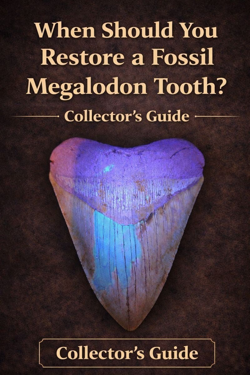 When Should You Restore a Fossil Megalodon Tooth? | Collector’s Guide - Fossil Driven