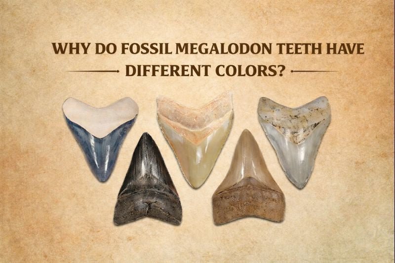 Why Fossil Megalodon Teeth Have Different Colors | Fossil Driven - Fossil Driven