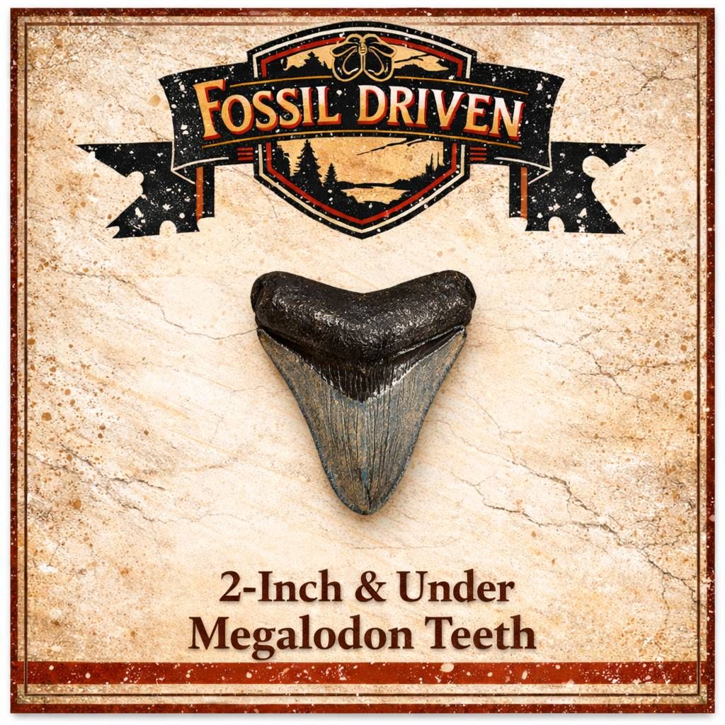 2-Inch & Under Fossil Megalodon Teeth for Sale – Authentic Prehistoric Shark Fossils - Fossil Driven