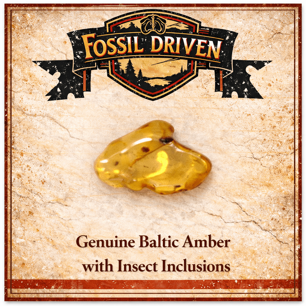 Genuine Baltic Amber with Insect Inclusions - Fossil Driven
