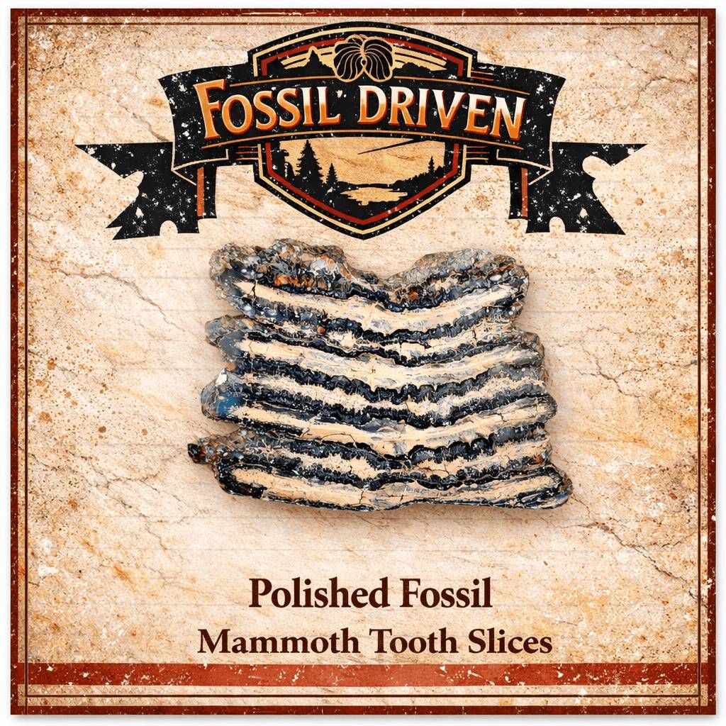 Polished Fossil Mammoth Tooth Slices for Sale | Fossil Driven - Fossil Driven