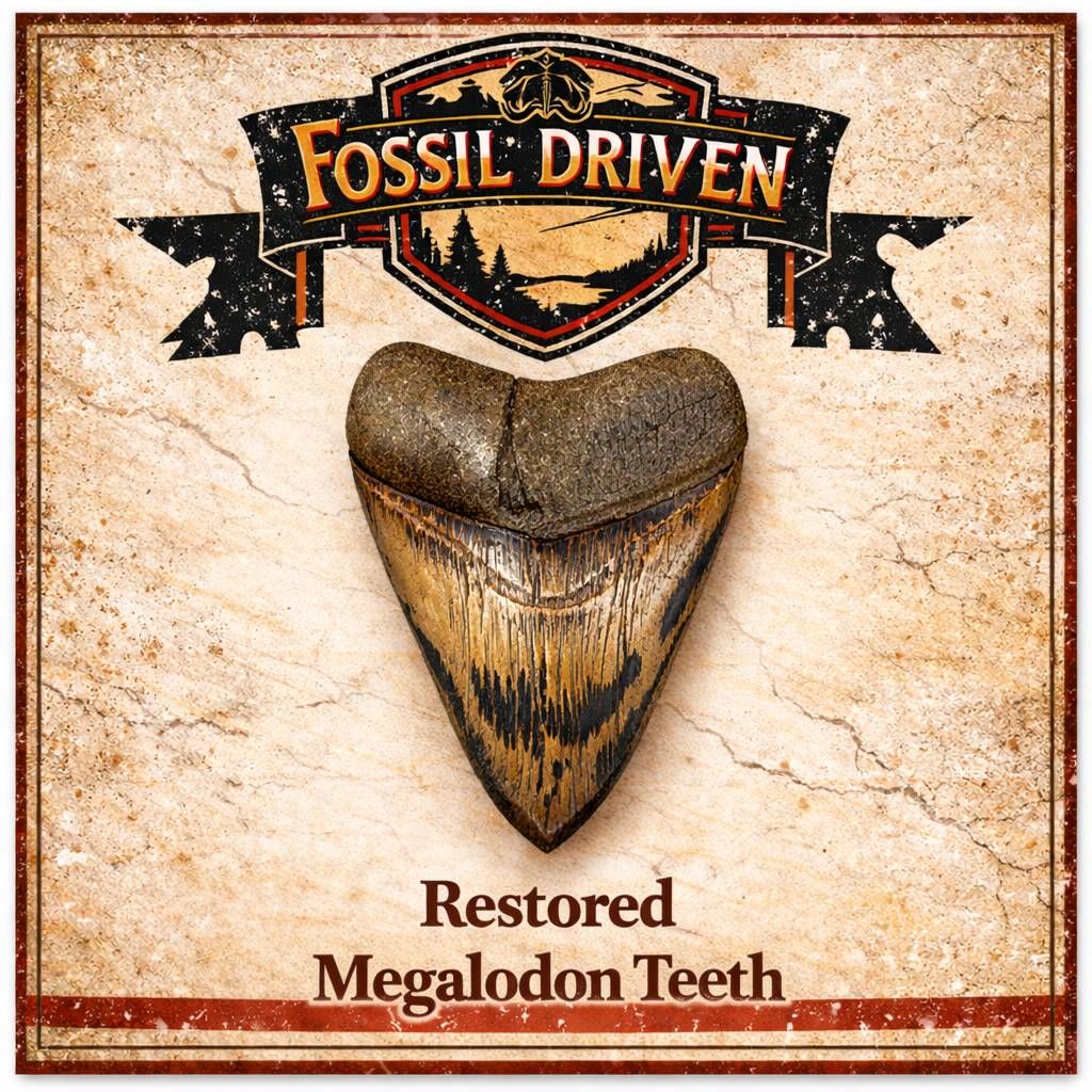 Restored Fossil Megalodon Teeth for Sale | Authentic Meg Teeth - Fossil Driven