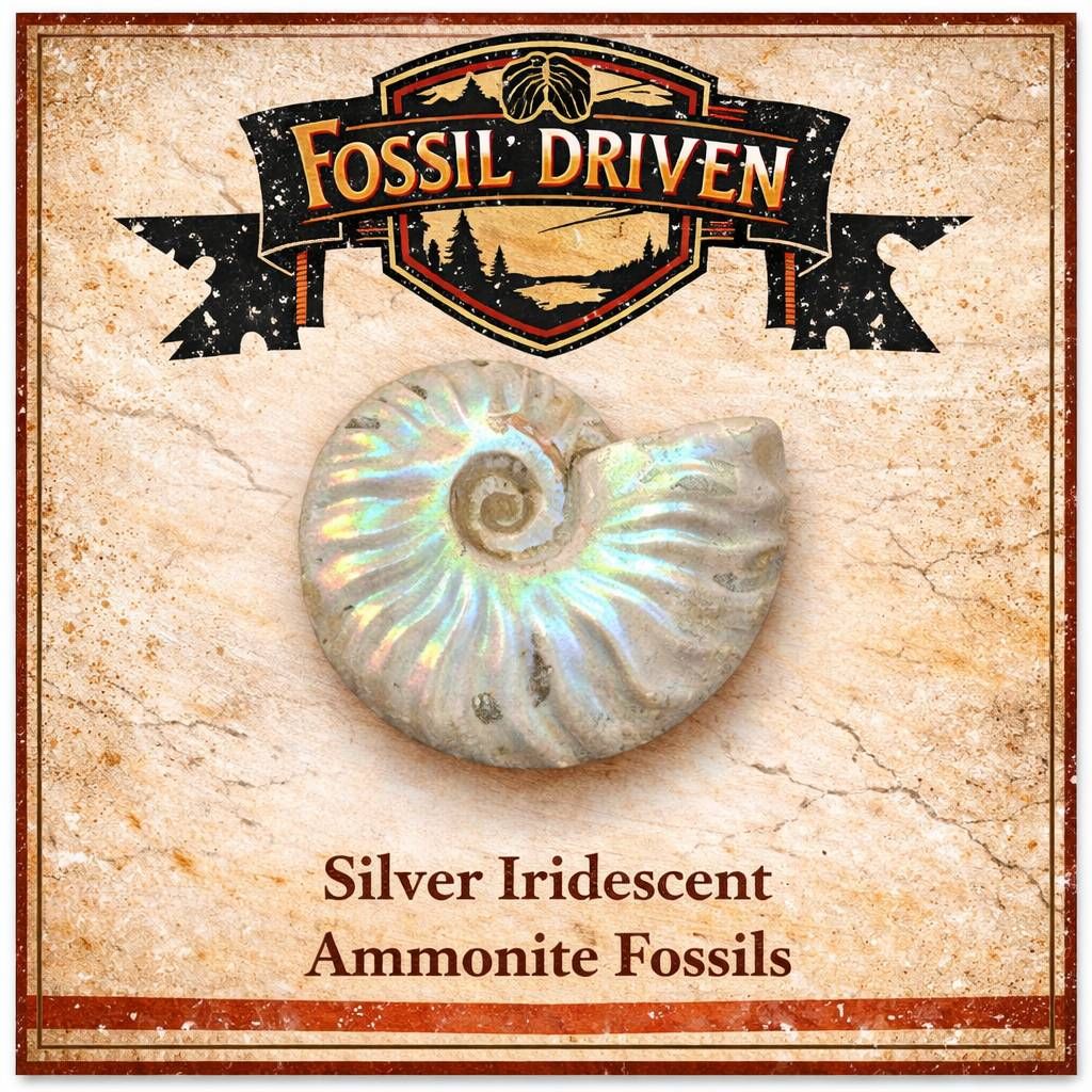 Silver Iridescent Ammonite Fossils for Sale – Authentic Prehistoric Treasures from Madagascar - Fossil Driven