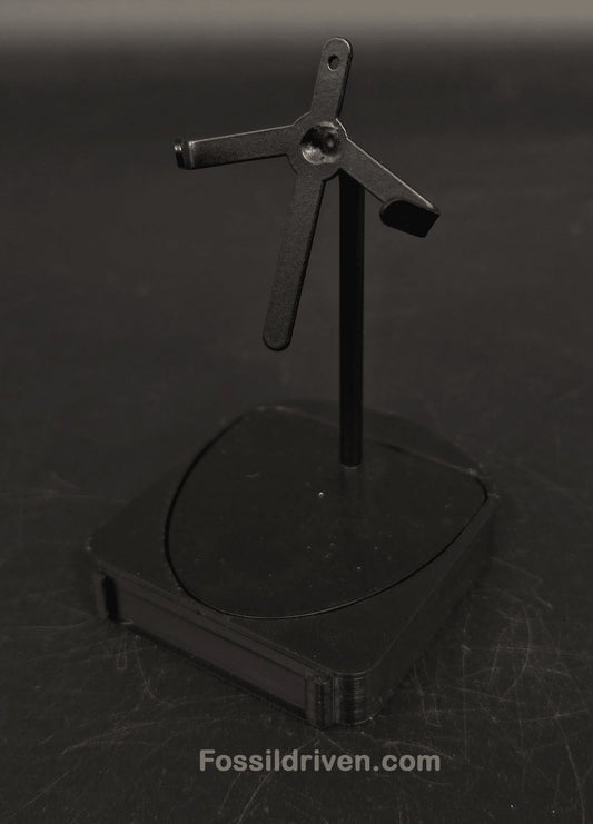 Fossil Megalodon Tooth Display Stand with Magnetic Info Base (3"–5" Teeth) - Fossil Driven