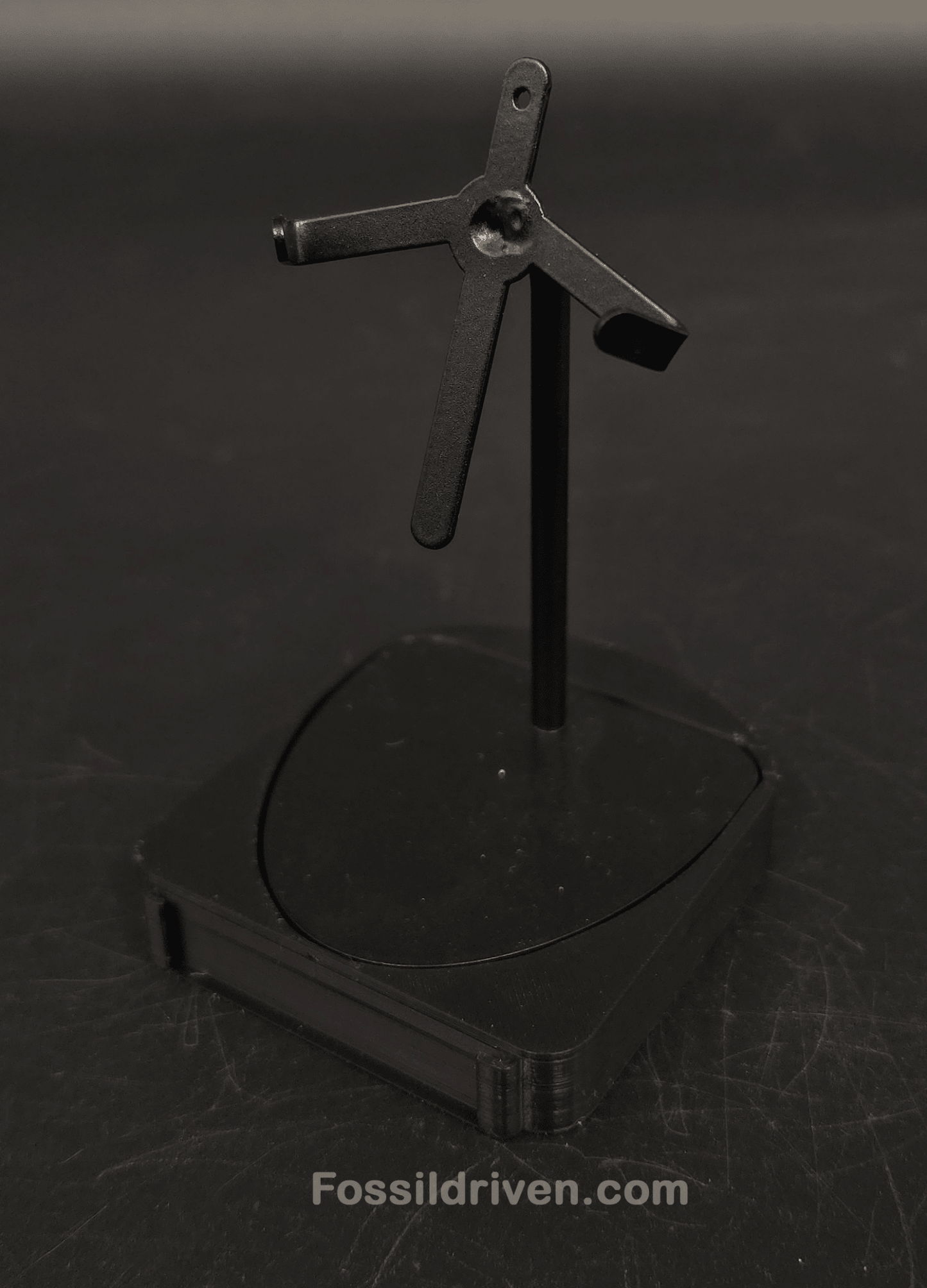 Fossil Megalodon Tooth Display Stand with Magnetic Info Base (3"–5" Teeth) - Fossil Driven