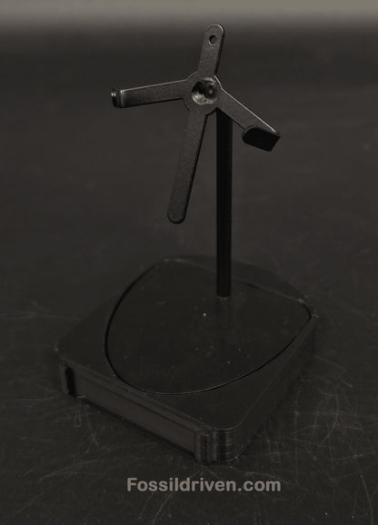 Fossil Megalodon Tooth Display Stand with Magnetic Info Base (3"–5" Teeth) - Fossil Driven
