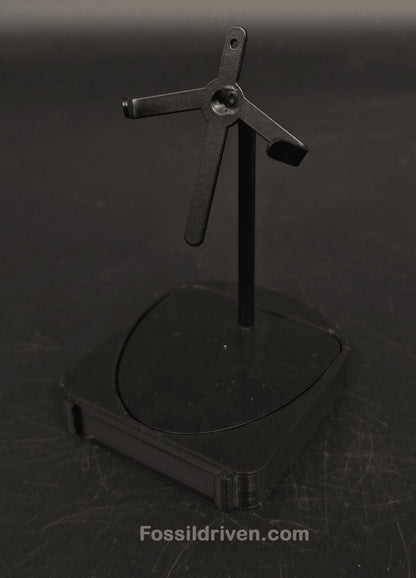 Fossil Megalodon Tooth Display Stand with Magnetic Info Base (3"–5" Teeth) - Fossil Driven
