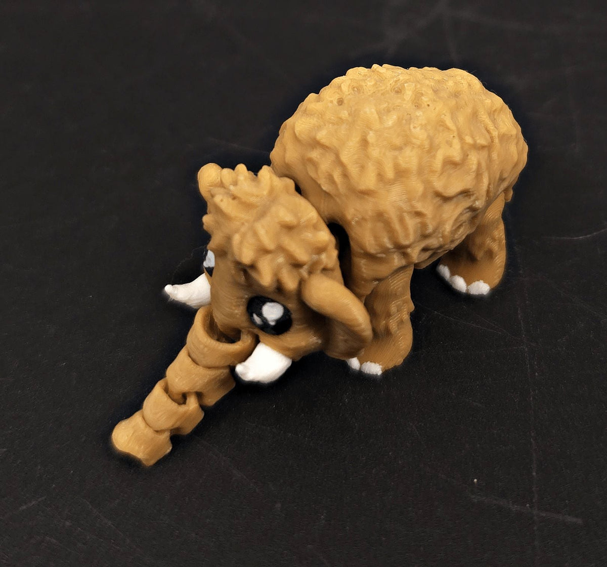 Large Mini Flexi Mammoth – 3D Printed Fidget Toy - Fossil Driven
