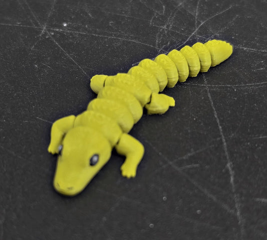 Mini Flexi Alligator – 2" 3D Printed Fidget Toy - Fossil Driven