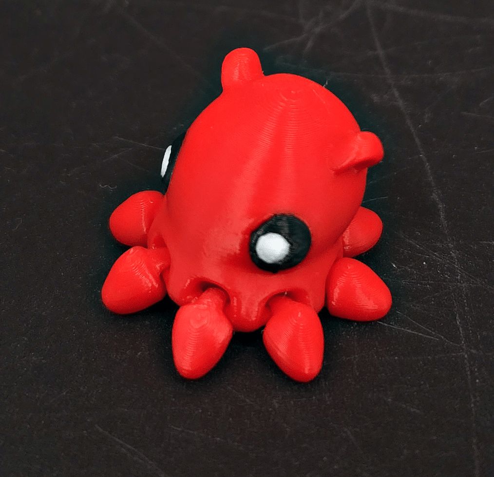 Mini Flexi Dumbo Octopus – 3D Printed Fidget Toy - Fossil Driven