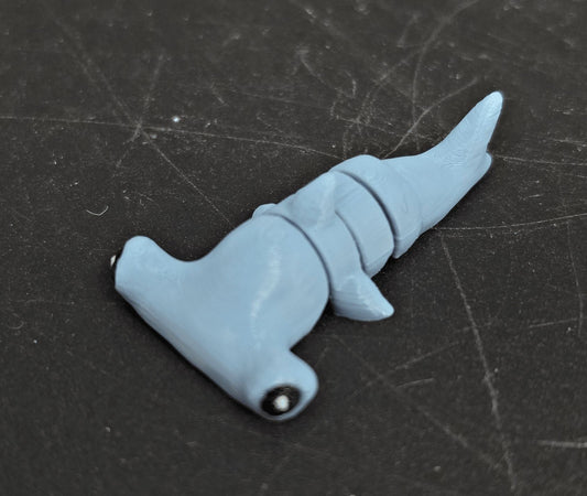 Mini Flexi Hammerhead Shark – 2" 3D Printed Fidget Toy - Fossil Driven