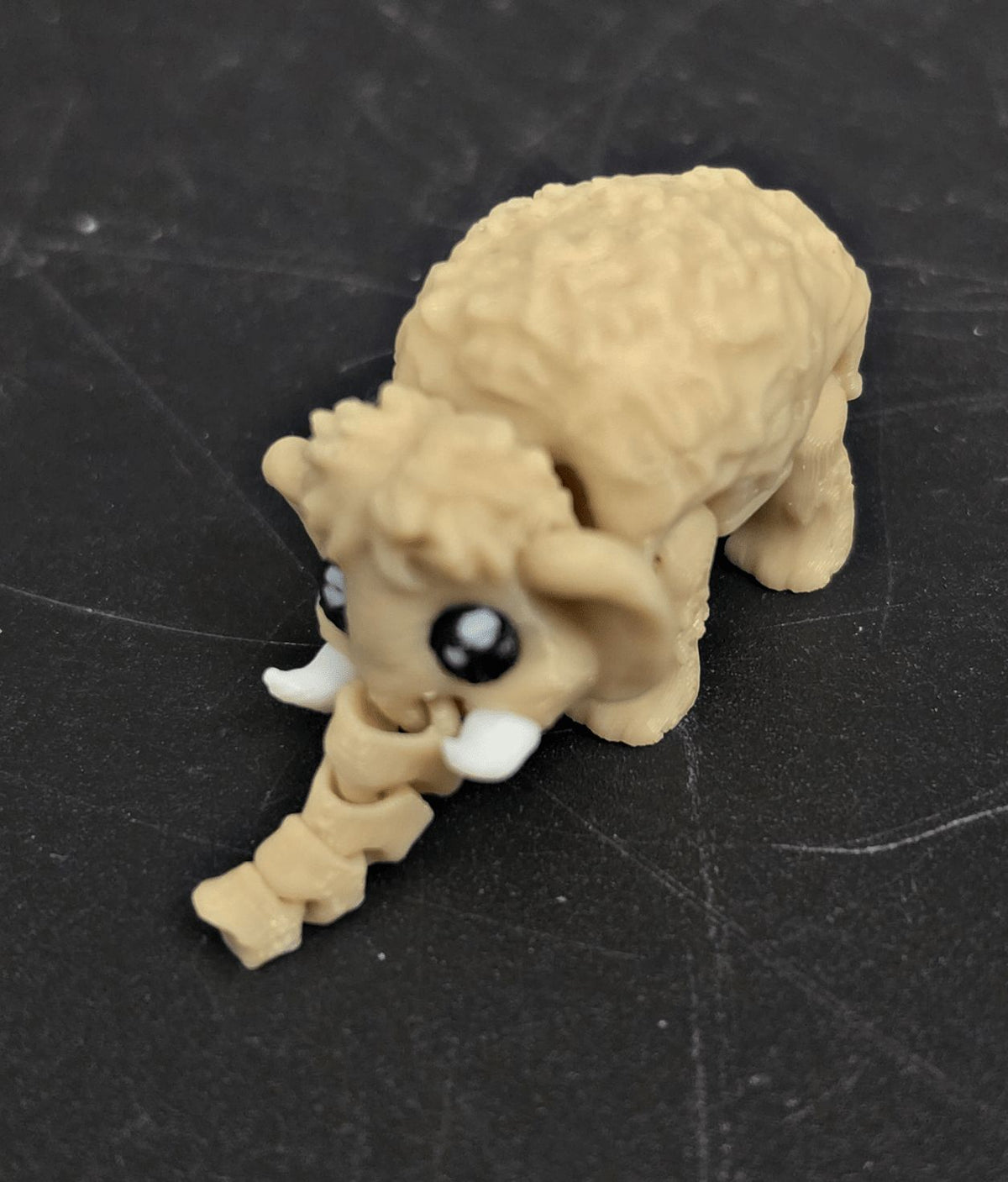 Mini Flexi Mammoth – 2" 3D Printed Fidget Toy - Fossil Driven
