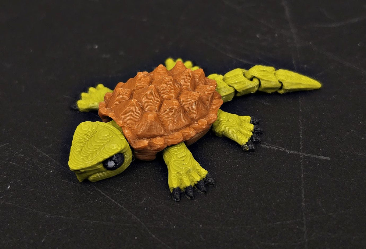 Mini Flexi Snapping Turtle – 3D Printed Fidget Toy - Fossil Driven