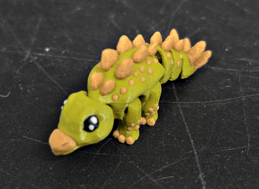 Mini Flexi Stegosaurus – 2" 3D Printed Fidget Toy - Fossil Driven