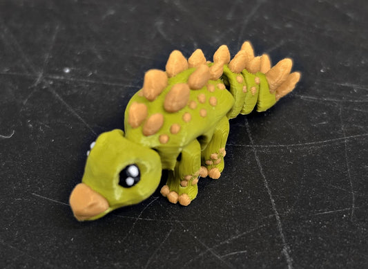 Mini Flexi Stegosaurus – 2" 3D Printed Fidget Toy - Fossil Driven
