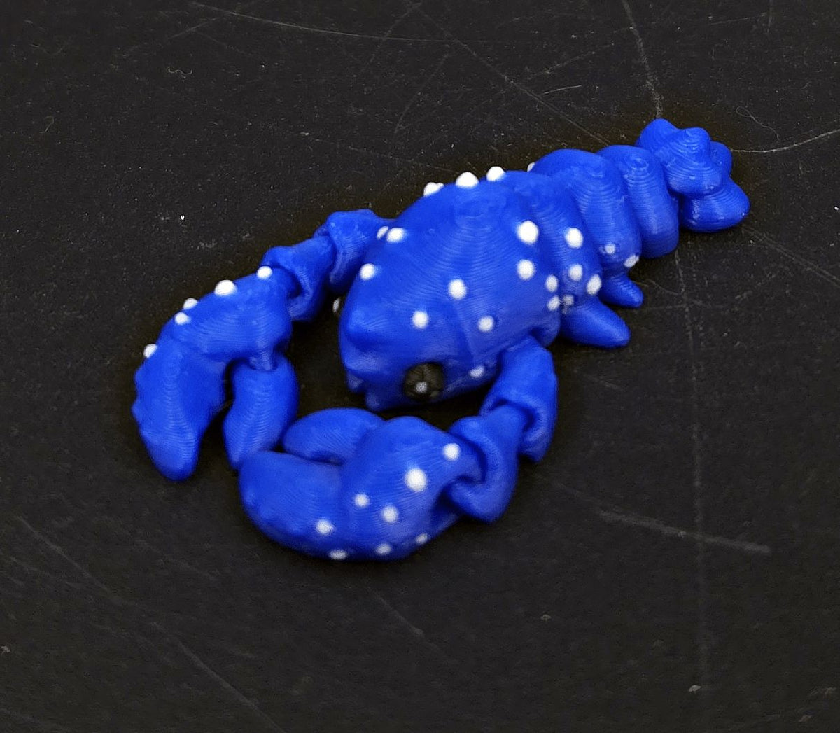 Rare Blue Mini Flexi Lobster – 3D Printed Fidget Toy - Fossil Driven